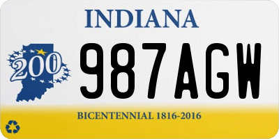 IN license plate 987AGW