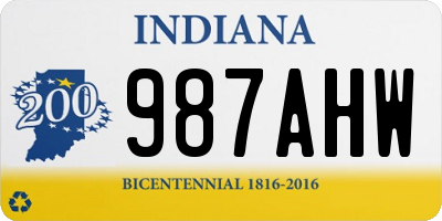 IN license plate 987AHW