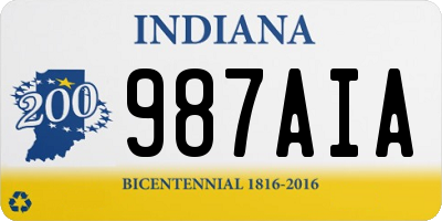 IN license plate 987AIA