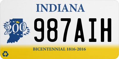 IN license plate 987AIH