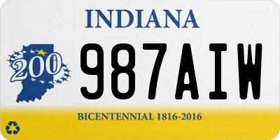 IN license plate 987AIW