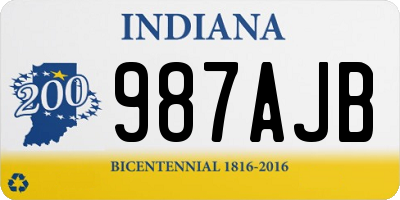 IN license plate 987AJB