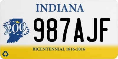 IN license plate 987AJF