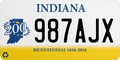 IN license plate 987AJX