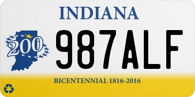 IN license plate 987ALF