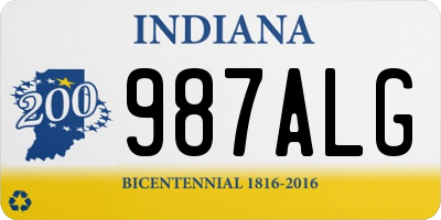 IN license plate 987ALG