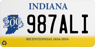 IN license plate 987ALI