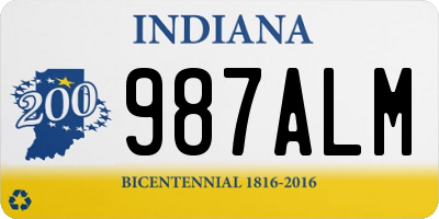 IN license plate 987ALM