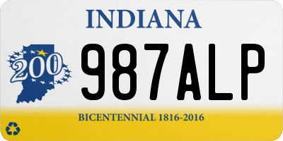 IN license plate 987ALP