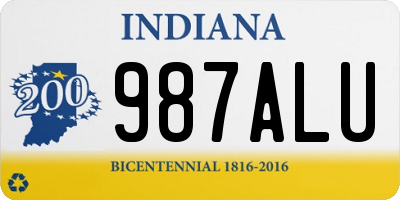 IN license plate 987ALU