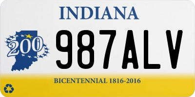 IN license plate 987ALV