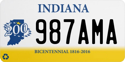 IN license plate 987AMA