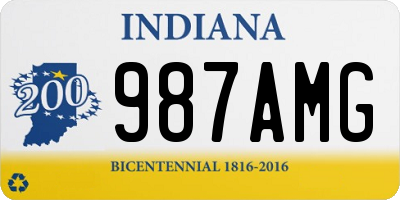 IN license plate 987AMG