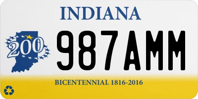 IN license plate 987AMM