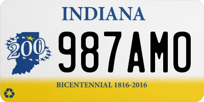 IN license plate 987AMO