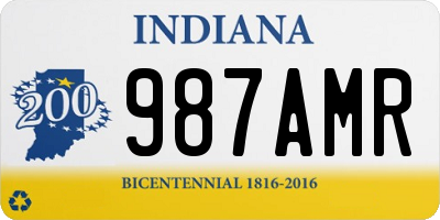 IN license plate 987AMR