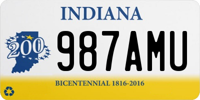 IN license plate 987AMU