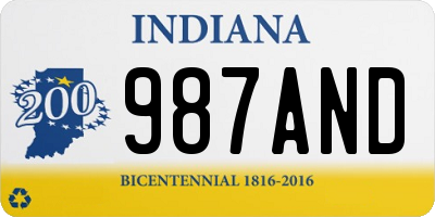 IN license plate 987AND