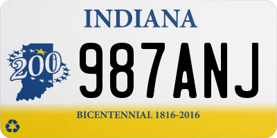 IN license plate 987ANJ