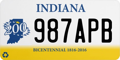 IN license plate 987APB