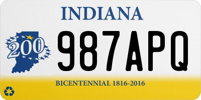 IN license plate 987APQ