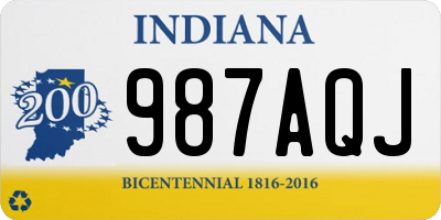 IN license plate 987AQJ
