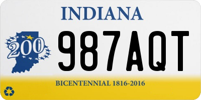 IN license plate 987AQT