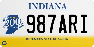 IN license plate 987ARI