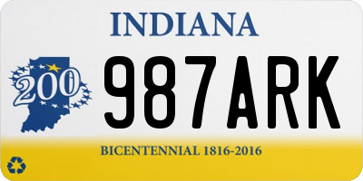 IN license plate 987ARK