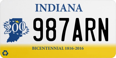 IN license plate 987ARN