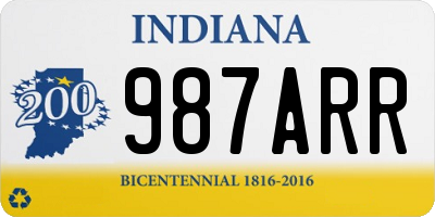 IN license plate 987ARR