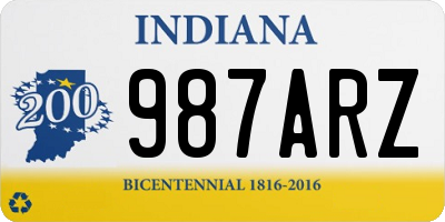 IN license plate 987ARZ