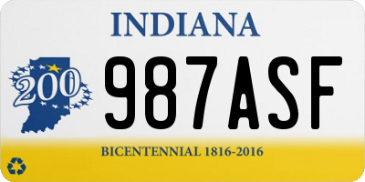 IN license plate 987ASF