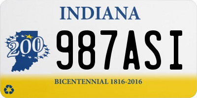 IN license plate 987ASI