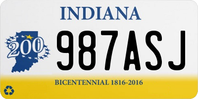 IN license plate 987ASJ