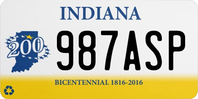 IN license plate 987ASP