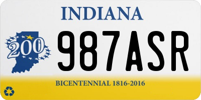 IN license plate 987ASR