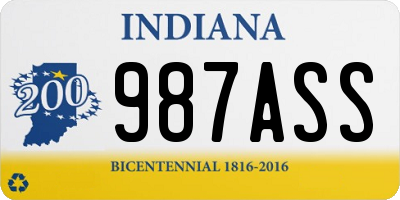 IN license plate 987ASS