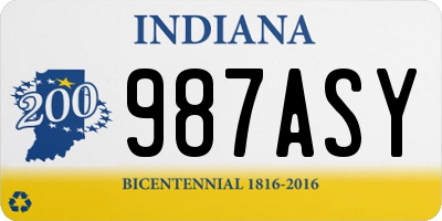 IN license plate 987ASY