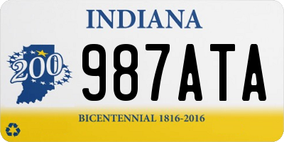 IN license plate 987ATA