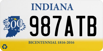 IN license plate 987ATB