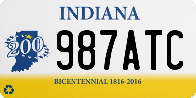 IN license plate 987ATC