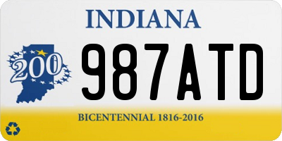 IN license plate 987ATD