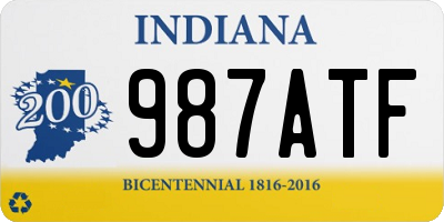 IN license plate 987ATF