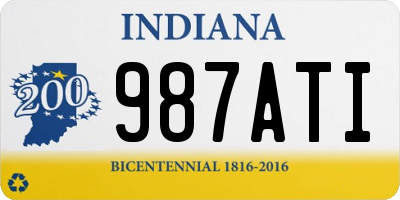 IN license plate 987ATI