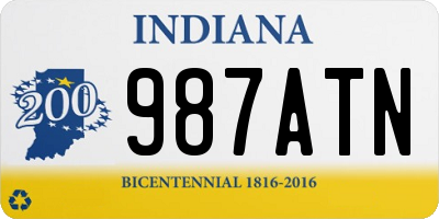 IN license plate 987ATN