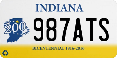 IN license plate 987ATS