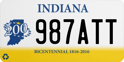 IN license plate 987ATT