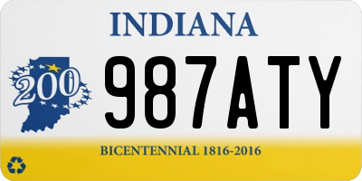 IN license plate 987ATY