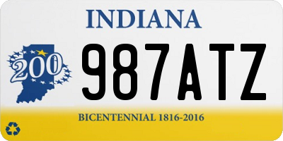 IN license plate 987ATZ